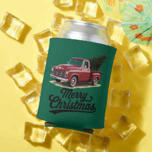 Porta-lata Caminhão Vermelho Natal Árvore de Natal Vintage Na