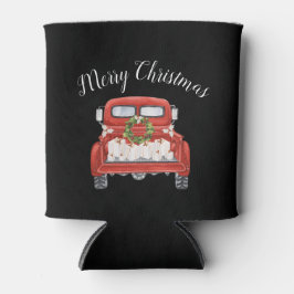Porta-lata Caminhão Vermelho Vintage de Natal