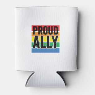 Porta-lata Camisa de Apoio ao Orgulho Vintage Proud Ally Desi
