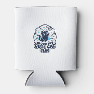 Porta-lata Camisa de Arte para Amante de Gato Fofo no Céu de