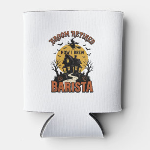Porta-lata Camisa de Barista de Halloween Bruxa Engraçada Pun