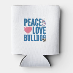 Porta-lata Camisa de Cachorro Vintage de Paz e Amor Bulldog D
