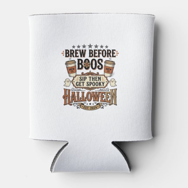 Porta-lata Camisa de Café de Halloween Prepare Antes dos Espí (Frente)