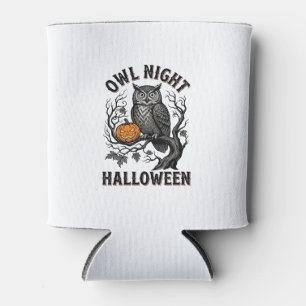 Porta-lata Camisa de Coruja de Halloween Desenho de Pássaro A
