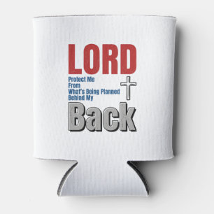 Porta-lata Camisa de Desenho de Fé Cristã Proteja-me Senhor_1