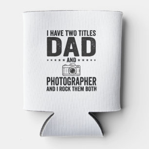 Porta-lata Camisa de desenho de gravura vintage fotógrafo pai