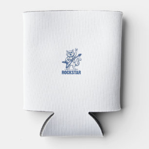 Porta-lata Camisa de Design de Gravura Vintage de Gato Rockst