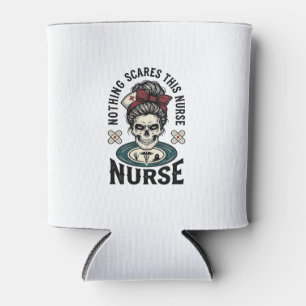 Porta-lata Camisa de Enfermeira de Halloween Crânio Vintage G