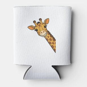 Porta-lata Camisa de Girafa Olhando de Esquina com Gravura Vi