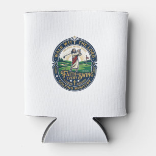 Porta-lata Camisa de golfe de Jesus Design baseado na fé_1