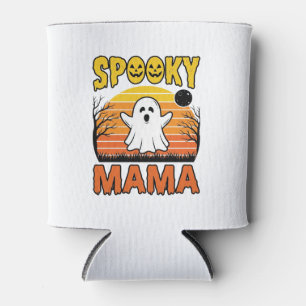 Porta-lata Camisa de Halloween de Fantasma Vintage Spooky Mam
