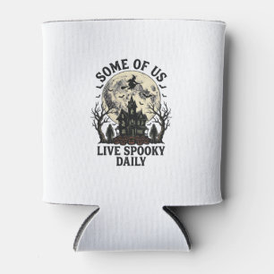 Porta-lata Camisa de Halloween Diária com Lua Assombrada Vint
