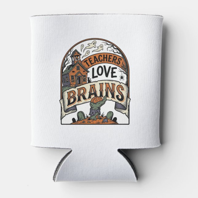 Porta-lata Camisa de Halloween para Professores Professores A (Frente)