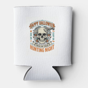 Porta-lata Camisa de Halloween Vintage Caveira Doces ou Trave