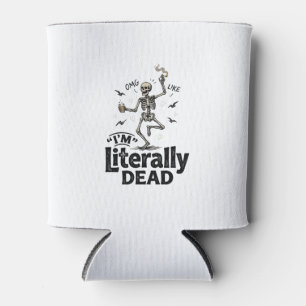 Porta-lata Camisa de Humor de Esqueleto Vintage Literalmente 