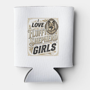 Porta-lata Camisa de Menina Pastor Alemão Gravura Vintage Cac