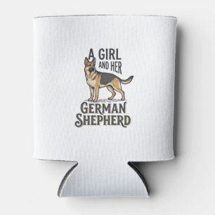 Porta-lata Camisa de Menina Pastor Alemão Vintage Design de A