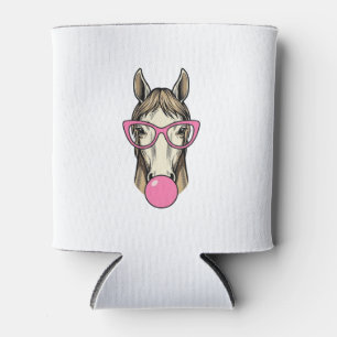 Porta-lata Camisa de Óculos Rosa Bubblegum de Cavalo Vintage