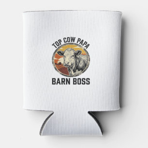 Porta-lata Camisa de Pai de Vaca Gravada Vintage Fazenda Pai