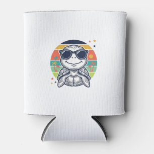 Porta-lata Camisa de Praia Óculos de Sol Tartaruga Tropical V