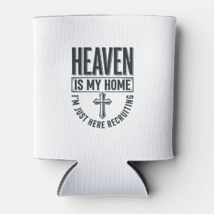 Porta-lata Camisa de Recrutamento Cristão Céu é Minha Casa De