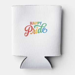 Porta-lata Camisa de Tipografia Arco-íris Vintage Orgulho Fel