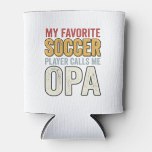 Porta-lata Camisa de Tipografia Vintage de Futebol Opa_1