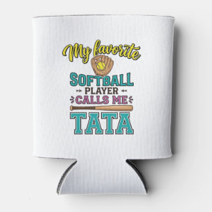 Porta-lata Camisa do Jogador de Softbol Favorito Me Chama TAT