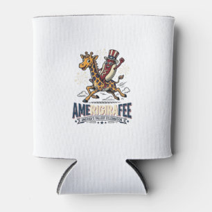 Porta-lata Camisa engraçada de cachorro-quente patriótico Ame