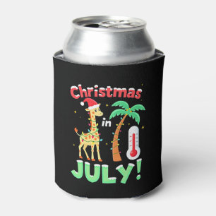 Porta-lata Camisa engraçada de Natal em julho Santa Girafa Pa