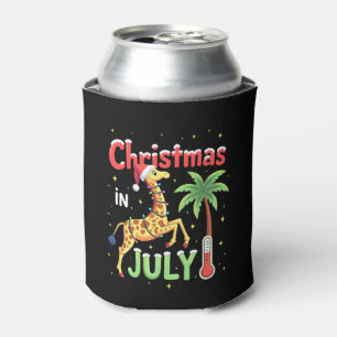 Porta-lata Camisa engraçada de Natal em julho Santa Girafa Pa