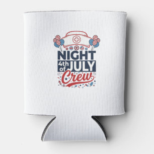 Porta-lata Camisa Patriótica da Equipe Noturna de Enfermeira