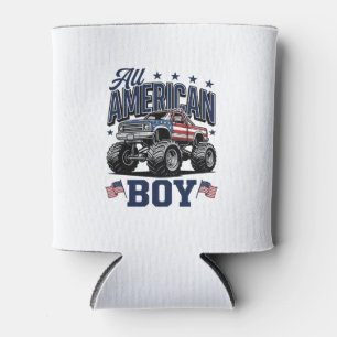 Porta-lata Camisa Patriótica Vintage de Caminhão Monstro de M