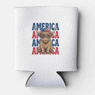 Porta-lata Camisa Patriótica Vintage de Vaca das Terras Altas