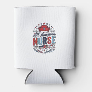 Porta-lata Camisa Patriótica Vintage Enfermeira Americana Tot