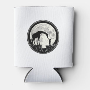 Porta-lata Camisa Silhueta Lua Girafa e Criança Vintage_1