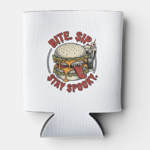 Porta-lata Camisa Spooky Burger Gravura Vintage Halloween Gr