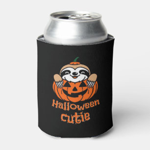 Porta-lata Camisa-T essencial de preguiça-doce do Halloween