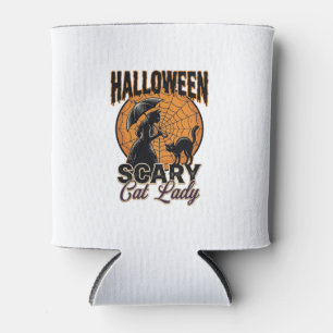 Porta-lata Camisa Vintage de Bruxa do Halloween Senhora Gato 