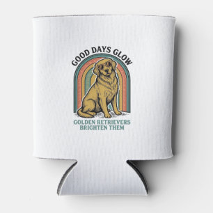 Porta-lata Camisa Vintage de Golden Retriever com Gravação Re