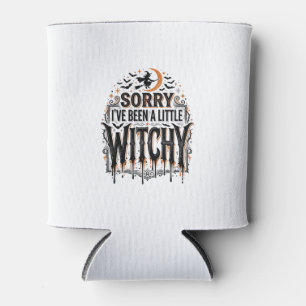 Porta-lata Camisa Vintage de Gravura de Halloween de Bruxa En