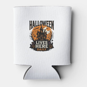 Porta-lata Camisa Vintage de Halloween Casa Assombrada Todos 