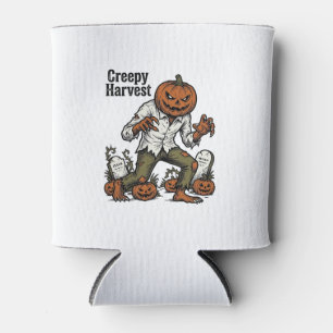 Porta-lata Camisa Vintage de Halloween Monstro Cabeça de Abób