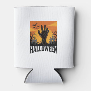 Porta-lata Camisa Vintage Halloween Cemitério Mão Zumbi Desig