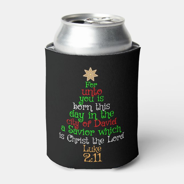 Porta-lata Camisas de Árvore de Natal Cristão (Can Front)