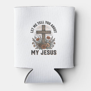 Porta-lata Camiseta Cristã Cruz Floral Vintage Meu Jesus (2)