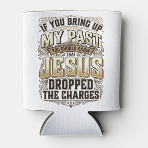 Porta-lata Camiseta Cristã Vintage Jesus Retirou As Acusações