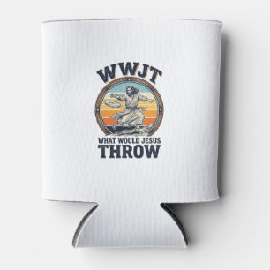 Porta-lata Camiseta de Disco Vintage WWJT O Que Jesus Lançari