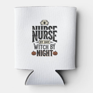 Porta-lata Camiseta De Enfermeira De Dia Bruxa De Noite De Ha