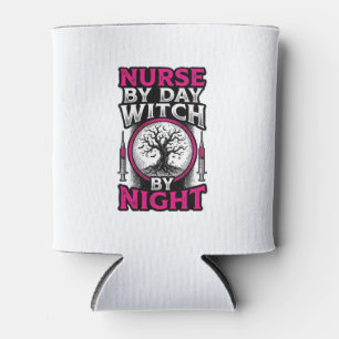 Porta-lata Camiseta De Enfermeira De Dia Bruxa De Noite De Ha